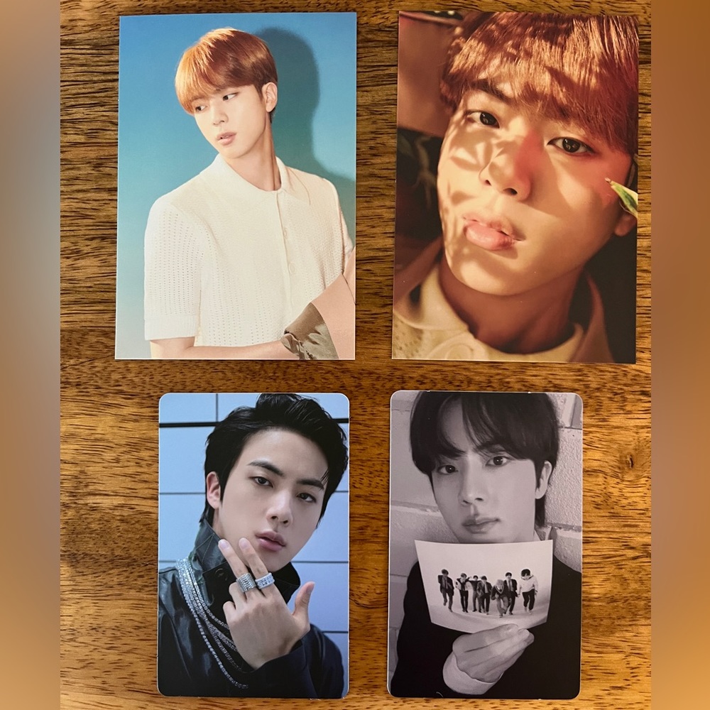 Official BTS Jin Five Photocards